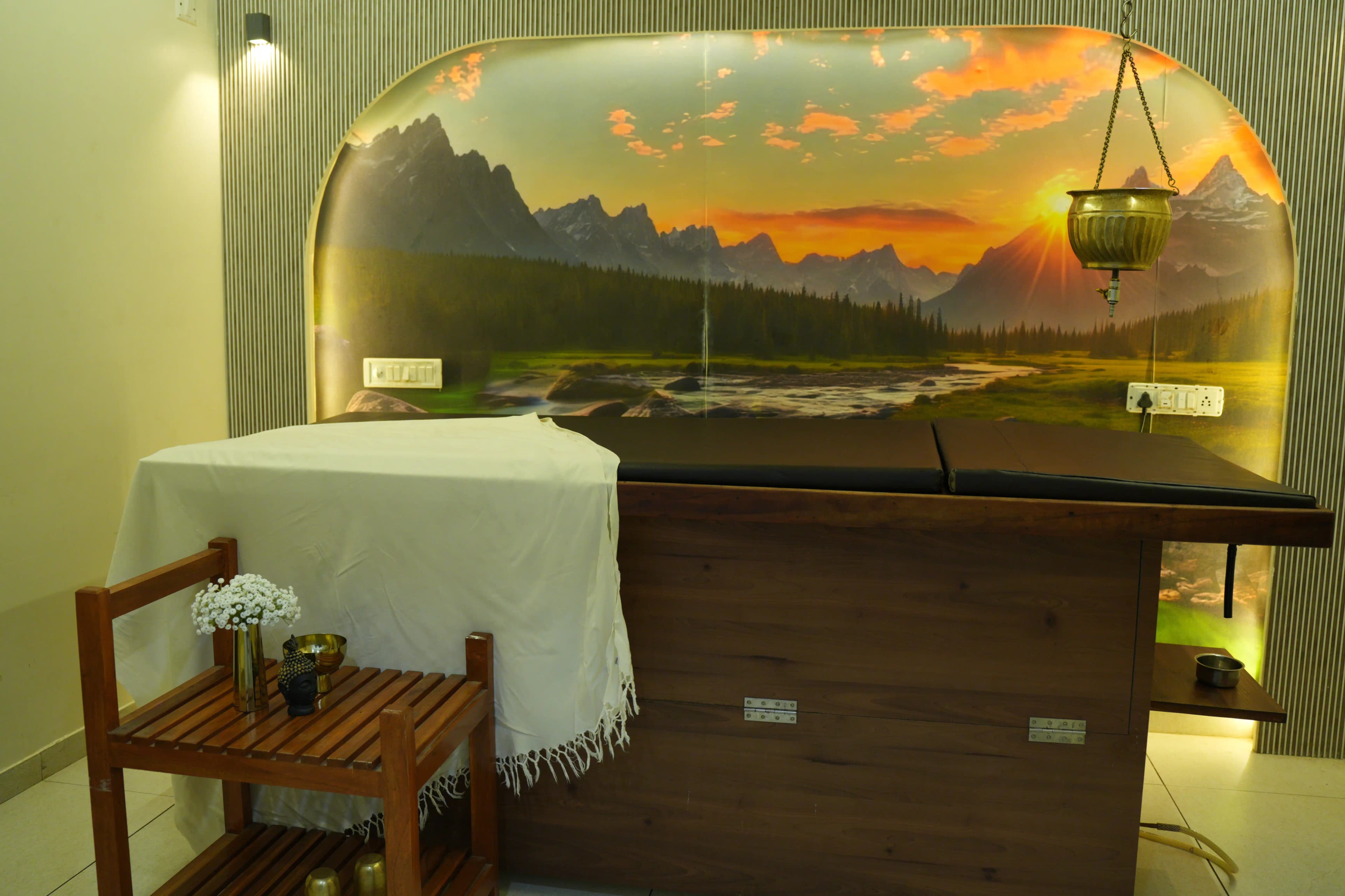 Panchakarma therapy room at Amrut Ayurved Kendra